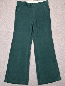 Vintage Levi’s Pants Men's 35x31.5 Green Panatela Flare Bell Bottom Corduroy 70s - Picture 1 of 8
