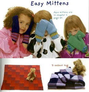 LEARN TO KNIT - 56 PROJECTS - HATS, SCARVES, MITTENS, RUGS, BAGS, FELTING, ETC. - Picture 1 of 4
