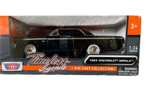 Motor Max Timeless Legends 1964 Chevrolet Chevy Impala Car Black 1:24 Die-Cast - Picture 1 of 1