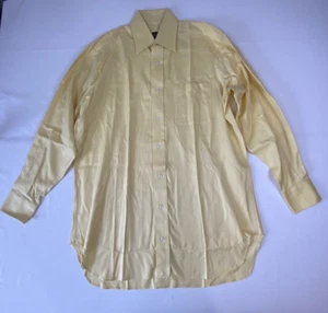 Robert Talbott Mens Long Sleeve Button Up Shirt Yellow 15-33 100% Cotton - Picture 1 of 12
