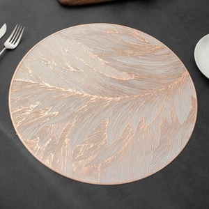 2PCS Solid Color Table Mat Round Heat Resistant Pad Kitchen - Picture 1 of 15