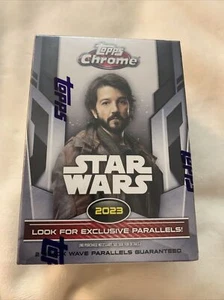 2023 Topps Chrome Star Wars Trading Cards Blaster Box Black Wave Parallels - Picture 1 of 4