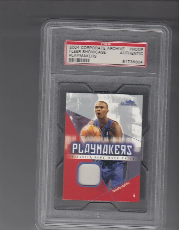 2004-05 Chris Bosh Showcase Playmakers Lt Blue Corporate TEST PROOF Patch - PSA - Image 1 of 1