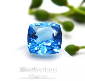 Cushion Cut Natural Blue Aquamarine 10.70 Ct Certified Loose Gemstone Best Offer - Picture 1 of 6