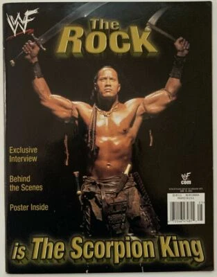 Revista de lucha libre WWE presenta THE ROCK is SCORPION KING 2002 WWF * Sin póster Foto 1 de 4