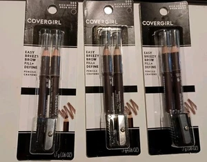 Lot of 3 2-pks CoverGirl Easy Breezy Brow Fill & Define Pencils #505 RICH BROWN - Picture 1 of 5