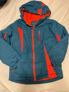 LL Bean Kids Winter Jacket/Raincoat Medium 10-12 Blue,Orange - Picture 1 of 9