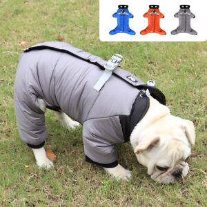 Wodoodporny płaszcz zimowy dla psa z uprzężą odblaskowy ciepły kombinezon dla szczeniaka