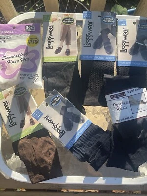 L’ Eggswear Medias Pantalones Calcetines Lote de 5 Medias Transparentes Bonus 2-Walgreen *Leer Foto 1 de 4