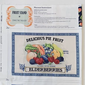 Connecting Threads Fruit Stand Fruit Placemats (4) Cotton Cut And Sew Panel - Picture 1 of 15