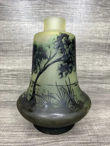 Antique Emile Galle Cameo Glass 8 Inch Vase - Picture 1 of 9