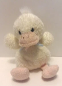 Vintage Prestige Baby Ente gelb orange Plüsch Lovey Rassel Pastell 9 Zoll - Bild 1 von 9