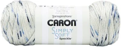 SPINRITE Caron Simply Soft Speckle Yarn-Blue Gingham - 3 Pack