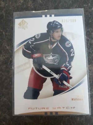 2007-08 Sp Authentic Future Watch Kris Russell Rookie RC 075/999 Card# 165 - Image 1 of 2