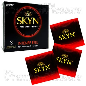 SKYN ® Intense Feel condoms * Dots & Waves Stimulating Latex-free * Box of 3pcs - Picture 1 of 9