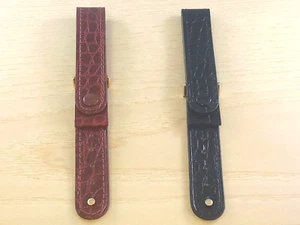 Cinturino vera pelle stampa coccodrillo a bottone colori marrone, nero ansa 18mm - Picture 1 of 4