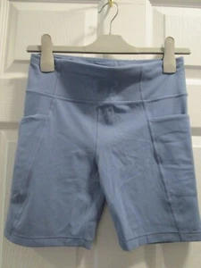 ATHLETA GIRL STASH YOUR TREASURES 6.5" BIKE SHORTS IN BLUE SIZE XXL/ 16 - Picture 1 of 4