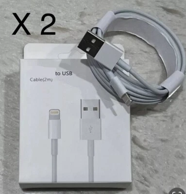 2  Original USB Fast iPhone Charger For Apple iPhone 5 6 7 8 X 11 12 13 14 -6 Ft - Image 1 of 4