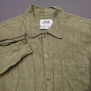 FLAX by Jeanne Engelhart 100% Leinen Hemd mit Knopfleiste atmungsaktiv adrett Small - Bild 1 von 8