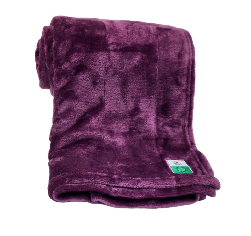 Wolf Essentials Recycled Fleece Travel Blanket, 50" x 60" - Plum - Image 1 of 1