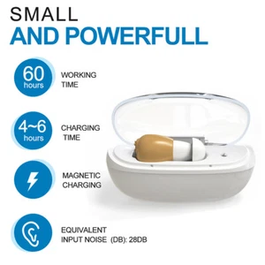 Wiederaufladbares digitales unsichtbares Hörgerät In-Ear-Verstärker Sound Sprachverstärker - Bild 1 von 13