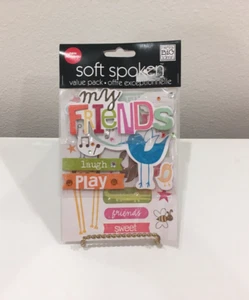 Me & My Big Ideas Soft Spoken Scrapbooking "Friends" Stickers - Picture 1 of 1