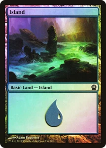 Magic The Gathering MTG ISLAND (236) FOIL Theros NM Near Mint - Picture 1 of 1