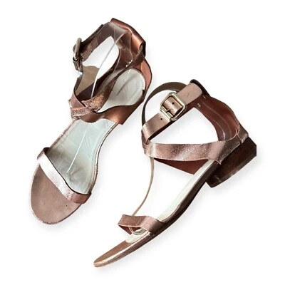 Maison Martin Margiela Rose Gold Metallic Low Heel Sandal,  Size 39.5EU - Image 1 of 4