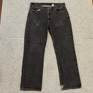 Pantalones de mezclilla vintage descoloridos Glory para hombre talla 36x31 negros calce relajado pierna recta - Imagen 1 de 10