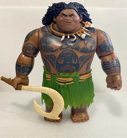 Disney Moana Maui Talking Action Figure Doll W/Hook 10.5” 2015 Hasbro See Video Cover