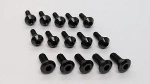 Yamaha R6 Titanium disc bolt kit YZF R1 FZ1 FZ6 MT Ti rotor BLACK full mount set - Picture 1 of 4