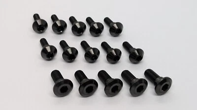 Yamaha R6 Titanium disc bolt kit YZF R1 FZ1 FZ6 MT Ti rotor BLACK full mount set - Image 1 of 4