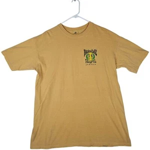 Rick's Cafe Negril Jamaica T-Shirt, L, Tan, Reggae Peace Sign Graphic - Picture 1 of 10