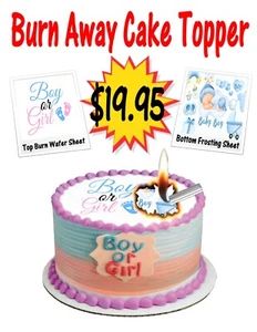 Wir machen Ihren individuellen Burn Away Cake Topper! 1 Oblatenblatt und 1 Zuckergussfolie - Bild 1 von 1