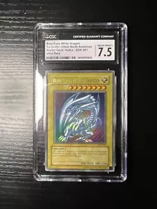 Blue-Eyes White Dragon SDK-001 CGC 7.5 Yu-Gi-Oh! Black Label - Picture 1 of 3