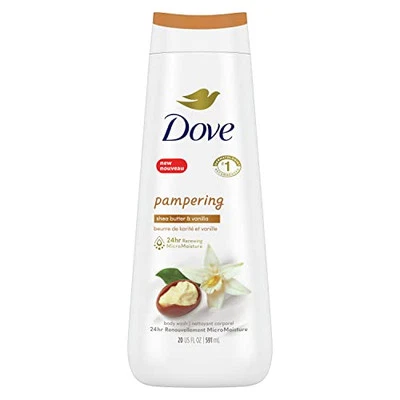 Dove Shea Butter and Warm Vanilla Body Wash 24 Ounce Moisturizing Formula - Image 1 of 4