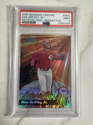 Bowman Chrome Meteoric Rise Refractor 2000 Ken Griffey Jr #MR3 PSA 9 como nuevo patio Foto 1 de 2