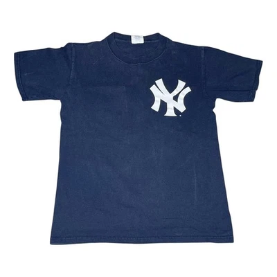 Vintage Y2K New York Yankees Shirt Mens (S) Navy MLB Baseball Robinson Cano 22 - Image 1 of 4