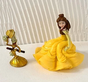 Disney La Bella y la Bestia Bella y Lumiere Lote de 2 Figuras Decoración de Pasteles Juguetes  - Imagen 1 de 8