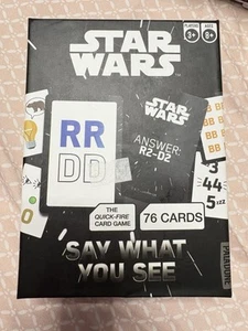 Star Wars Say What You See Card Game with 76 Cards The Quick Fire Card Game New! - Picture 1 of 3