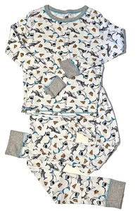 PIJAMA DE 2 PIEZAS ALGODÓN ELÁSTICO MANGA LARGA ESTAMPADO TIBURONES Y PIZZA SOLO NIÑOS talla 10 - Imagen 1 de 10