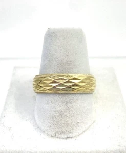 14 Karat Gelbgold strukturierter Bandring Größe 8,5 - 5,11 g - kein Schrott - Bild 1 von 6