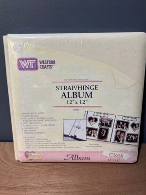 Nuevo 12x12 Tela 2002 WESTRIM CRAFTS Álbum de Recortes Álbum Crema Natural Correa Bisagra Foto 1 de 4