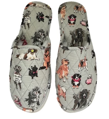 Vera Bradley Slippers Dog Show size M 7/8 Preowned - Image 1 of 3
