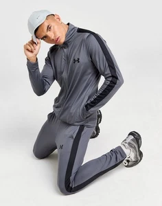 Under Armour Poly Grey Full Zip Tracksuit BNWT Large L Mens - Picture 1 of 8
