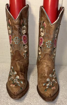 Botas de cuero para mujer Macie Bean marrón talla 4 "Rose Garden" Foto 1 de 4