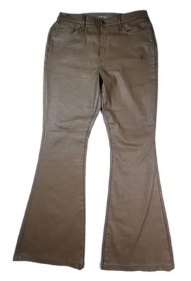 ANA Flare Pants High Rise Bell Bottoms Womens Size 14 Brown - Image 1 of 4