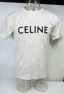 CELINE LOGO TShirt WEISS GR. S - Bild 1 von 12