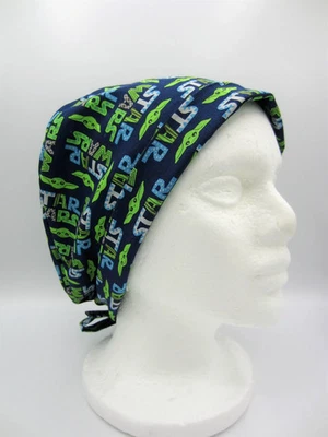Surgical Scrub Hat for Women's Tieback - Star Wars Yoda - Image 1 of 4