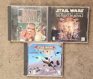 Star Wars PC Spiele Rogue Squadron 3D Dark Forces Phantom Menace 3 Stück - Bild 1 von 4